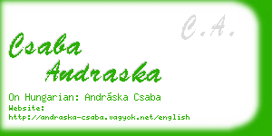 csaba andraska business card