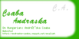 csaba andraska business card